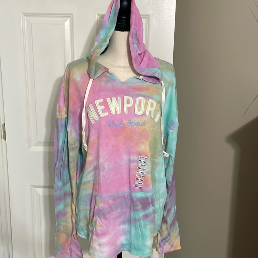 Newport Tie-Dye Hoodie Sweatshirt - Pastel Multi